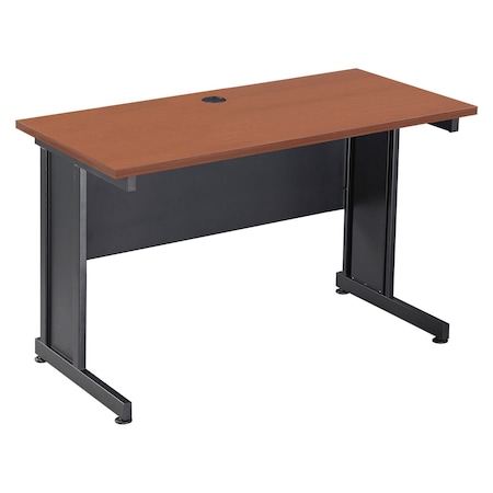 Interion By Global Industrial Office Desk, 24 in D X 30 in H, 48 in W X Steel Frame, Laminate Top, Cherry 240344CH